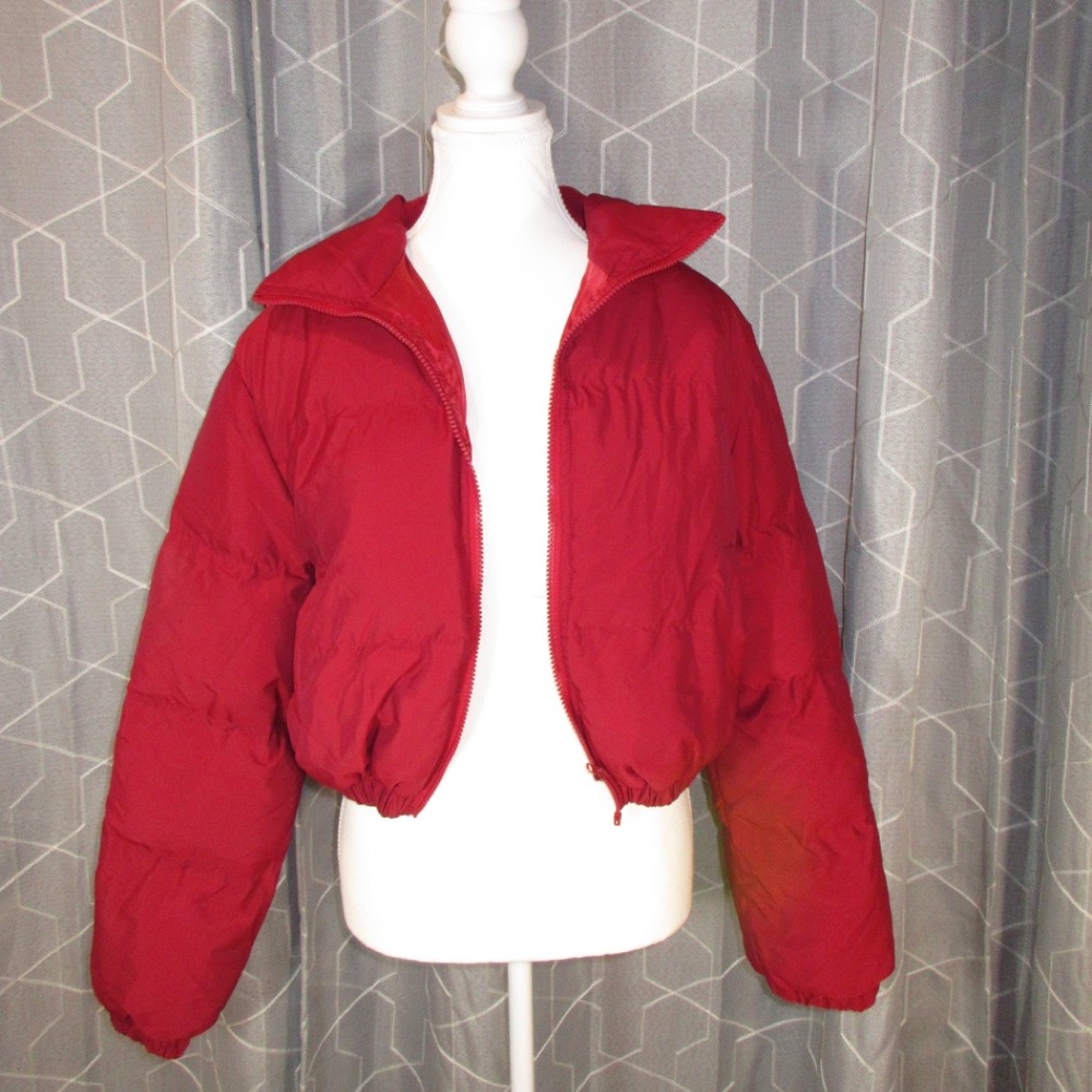 SHEIN Bold Red Puffer Jacket